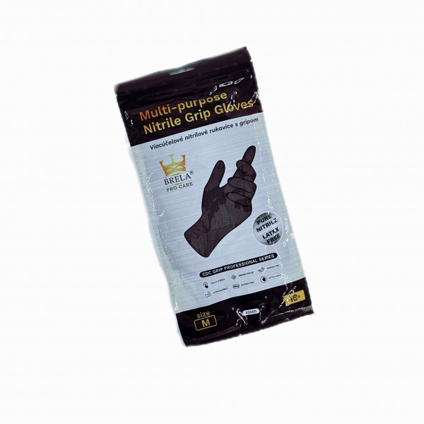 BRELA PRO CARE CDC GRIP BLACK rukavice veľ. M, 10 ks/balenie